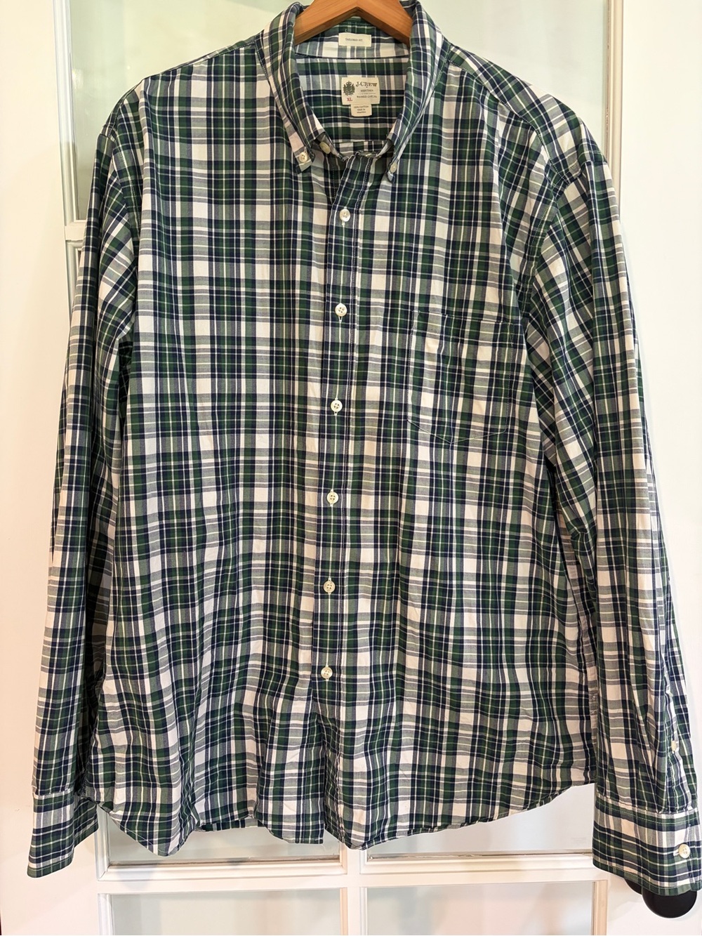 J.Crew XL Plaid Button Front Shirt Classic Preppy Casual Top